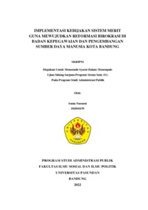 IMPLEMENTASI KEBIJAKAN SISTEM MERIT GUNA MEWUJUDKAN REFORMASI BIROKRASI ...